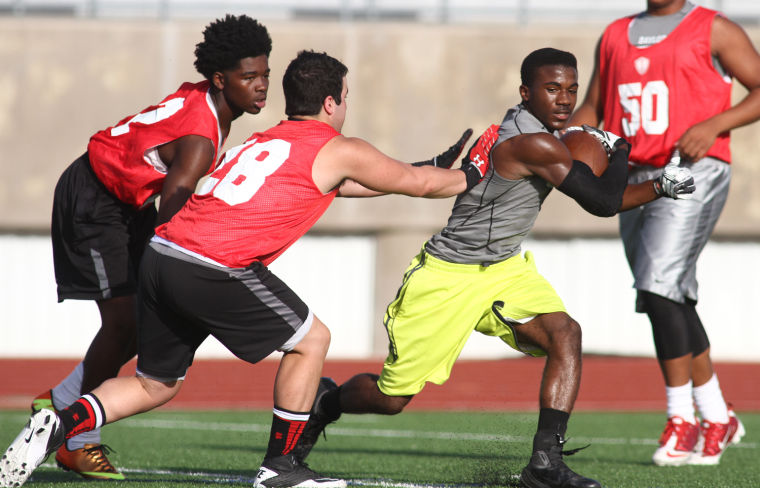 7 on 7 football at Leo Buckley